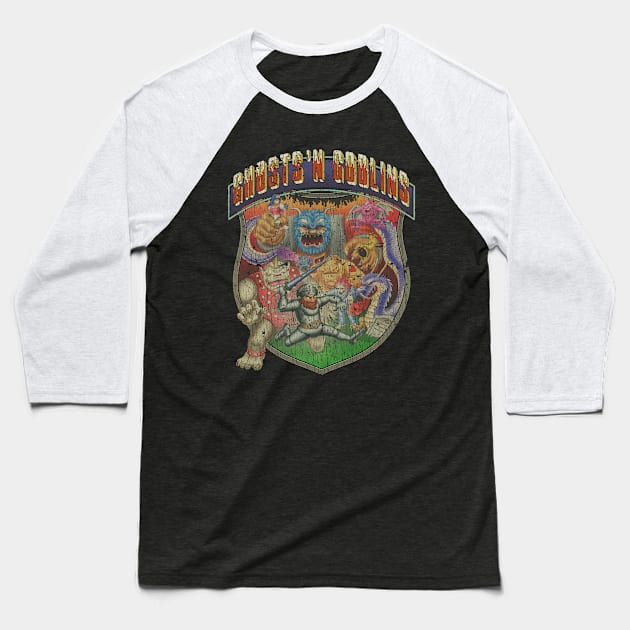 Ghosts 'n Goblins 1985 Baseball T-Shirt by JCD666